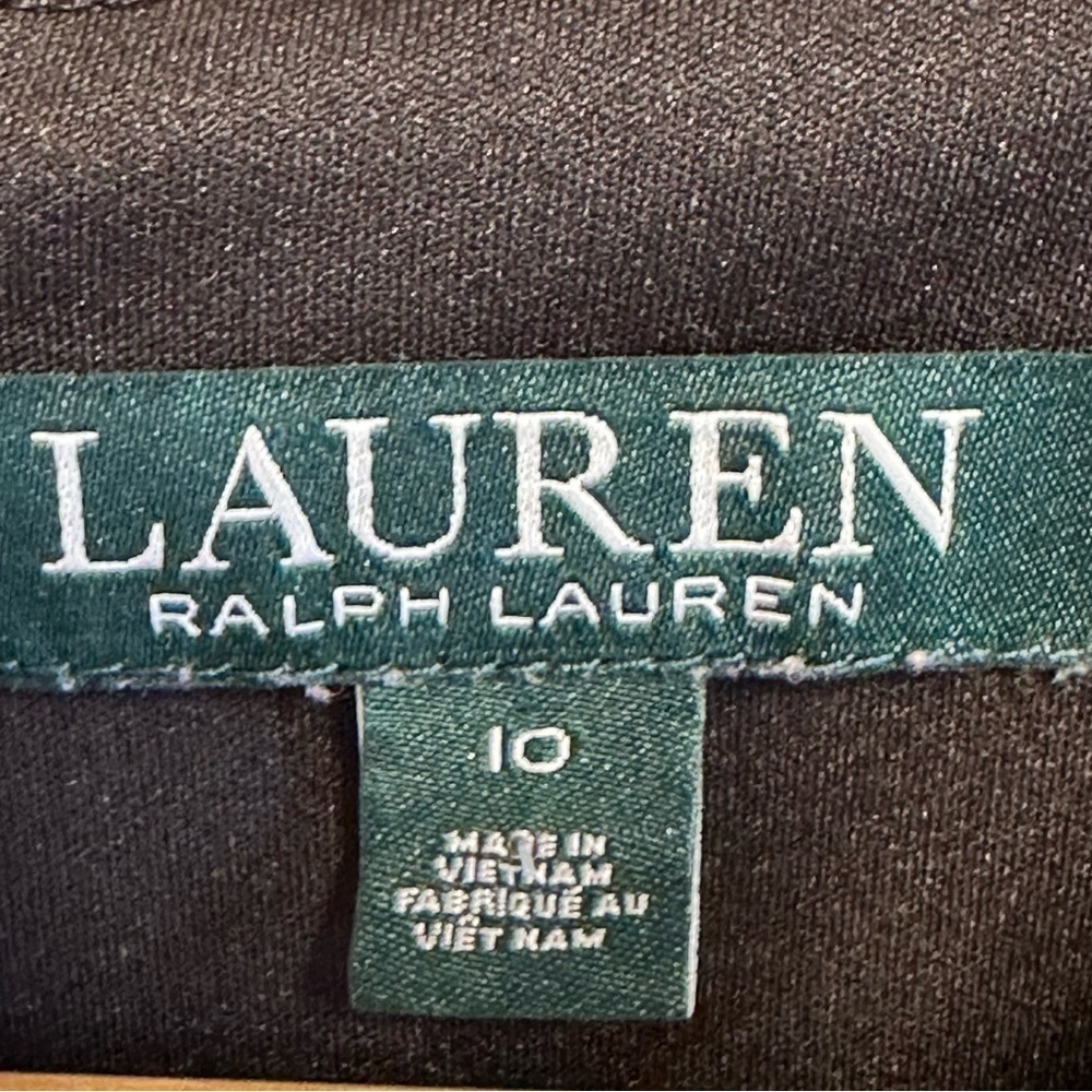 Lauren Ralph Laure Black & White A-line, fit n flare, sleeveless dress. Size 10 - Picture 3 of 6
